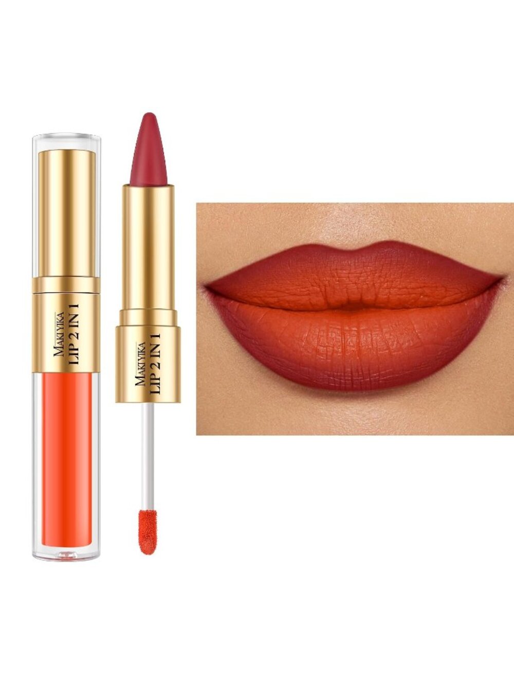 Women's LGA01 2-in-1 Long Lasting Ombre Lips Double-Ended Matte Liquid Lipstick